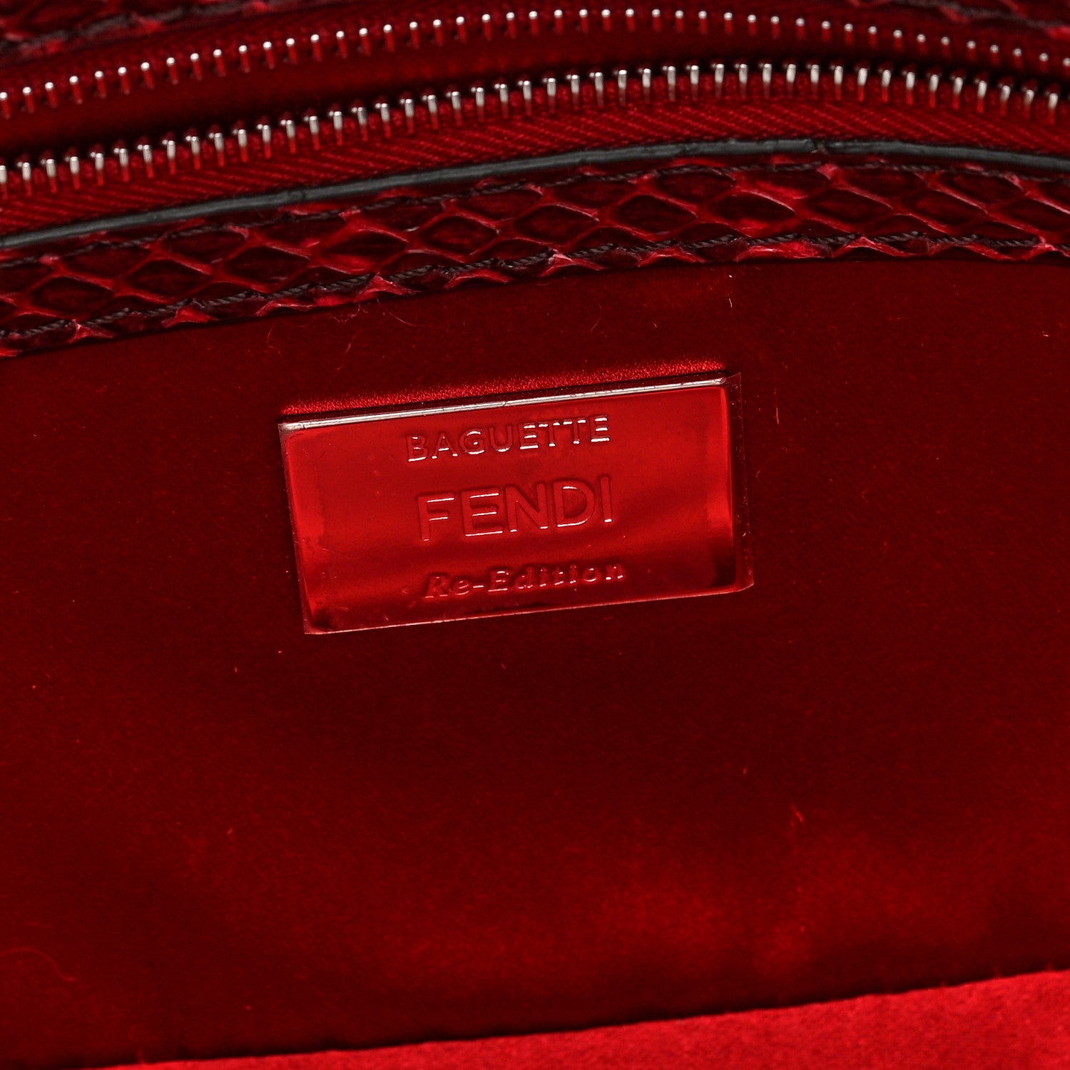 Sequin Snakeskin Re-Edition Baguette Pink - Image 6