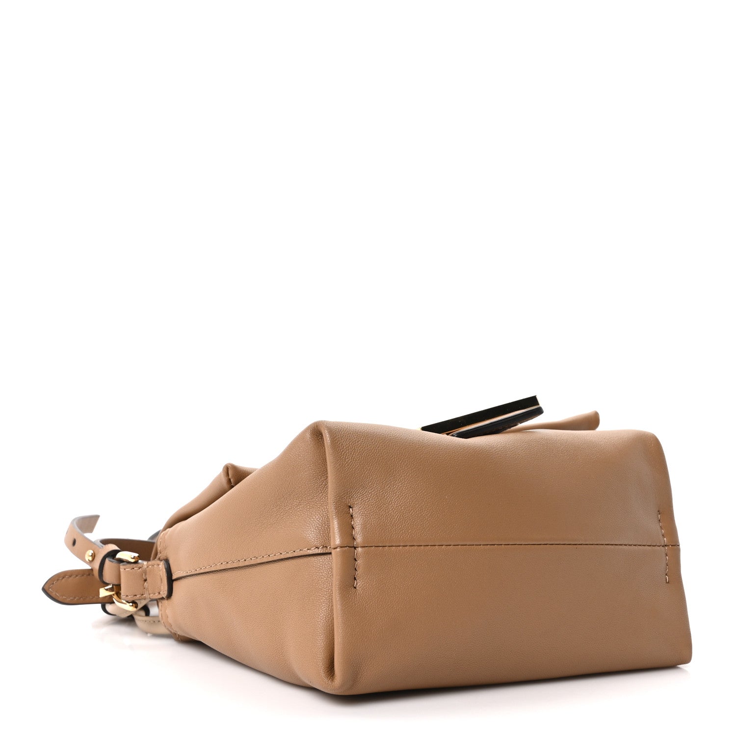 Shiny Nappa Small Mamma Baguette Cappuccino - Image 4