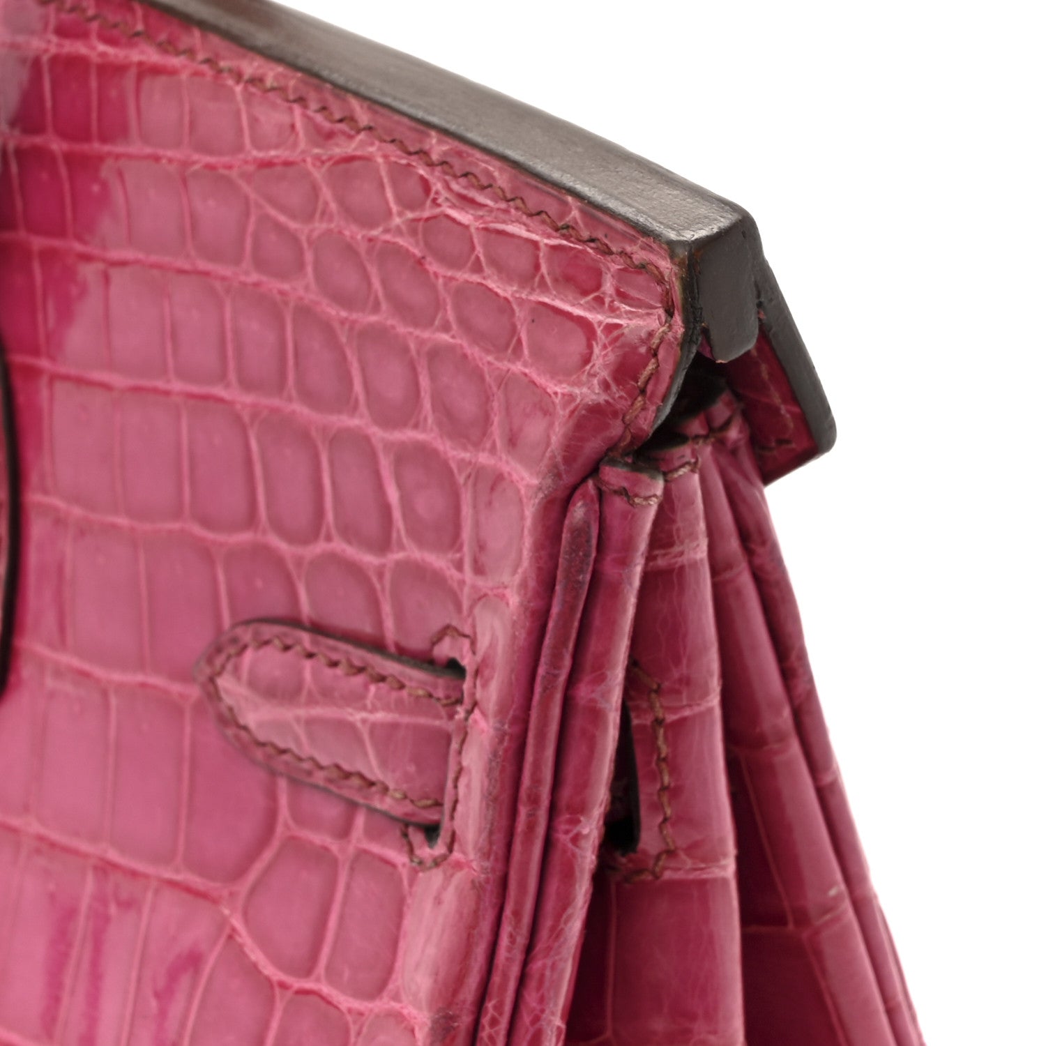 Shiny Niloticus Crocodile Birkin 25 Rose Scheherazade - Image 12