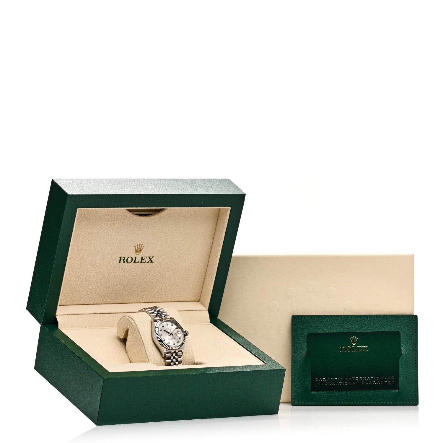 Stainless Steel 18K White Gold Diamond 31mm Oyster Perpetual Datejust Watch Silver 278274 - Image 5