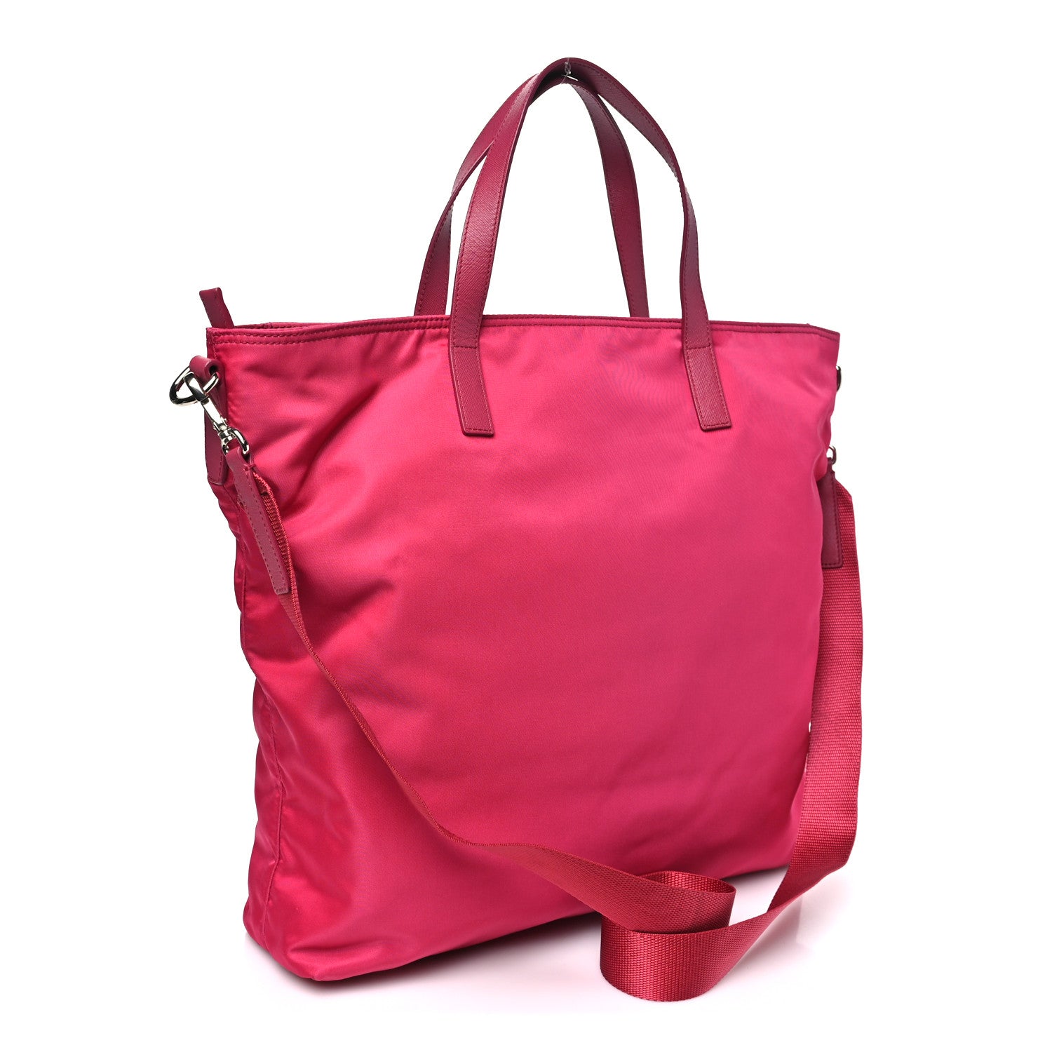 Tessuto Nylon Saffiano Pocket Tote Ibisco - 图片 3
