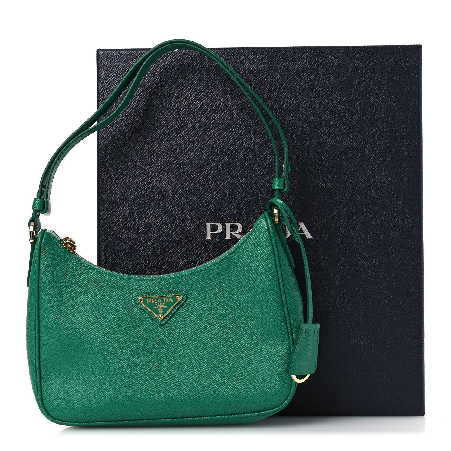 Saffiano Lux Mini Re-Edition Shoulder Bag Mango - Image 13