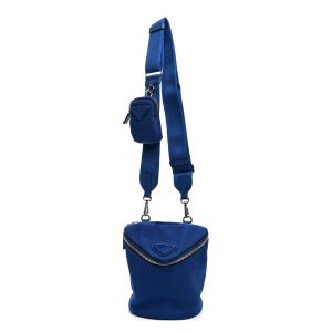 Canvas Triangle Crossbody Bag Blue