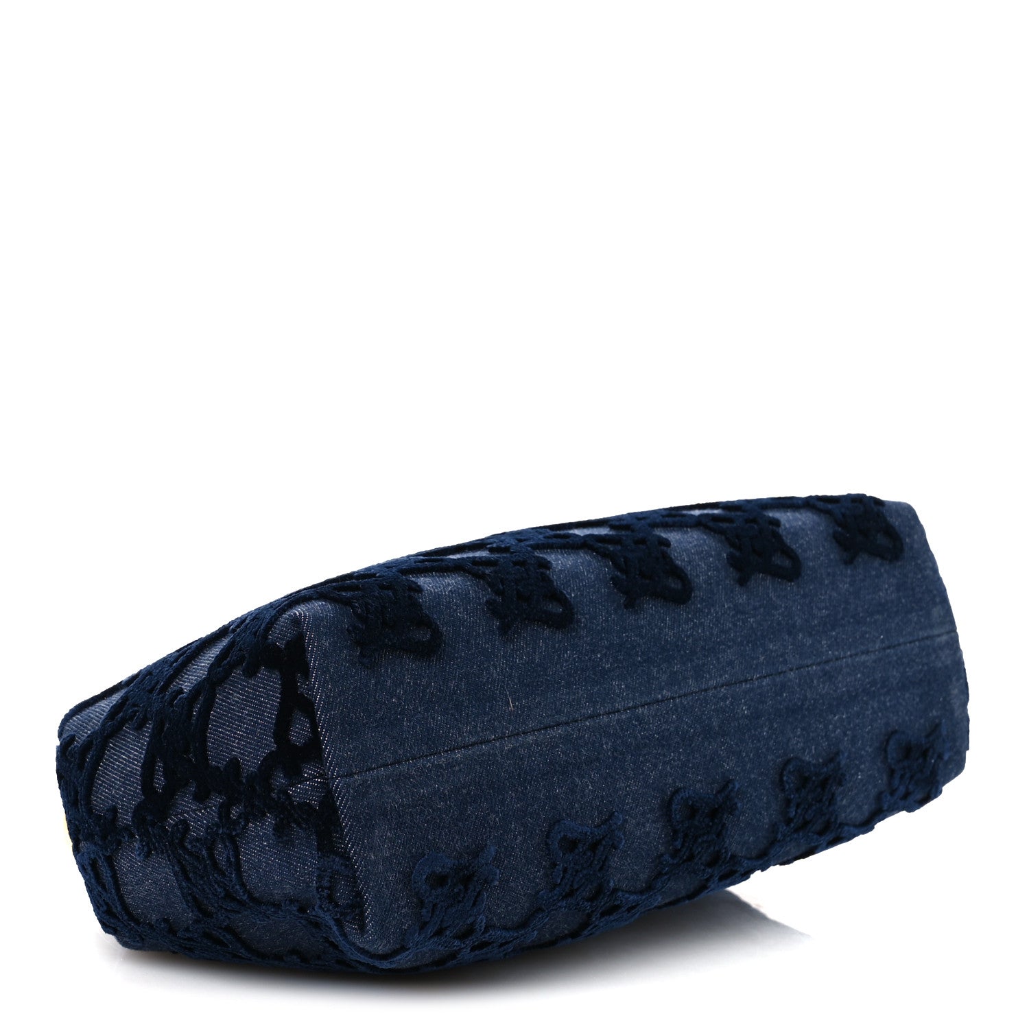 Denim Karligraphy Embroidered Medium Fendi First Blue - Image 4