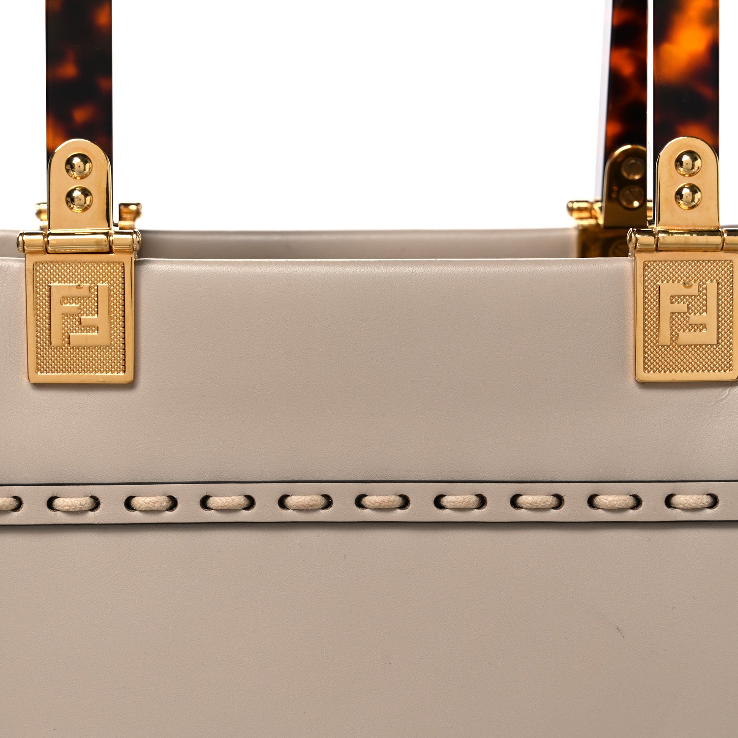 Vitello King Plexiglass Elaphe Python Print Logo Medium Fendi Sunshine Shopper Tote Nuvola Daisy Roccia - Image 6