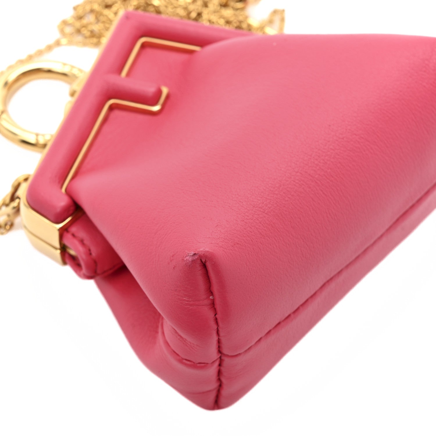 Shiny Nappa Nano Fendi First Bag Charm Lampone - Image 11