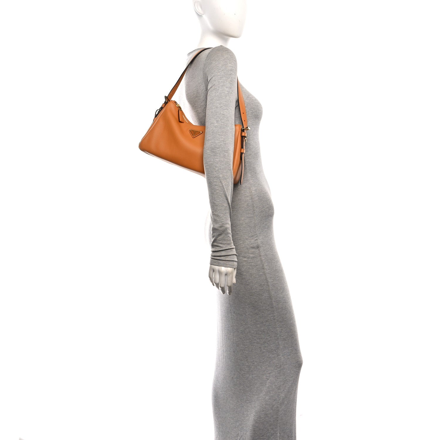 Soft Calfskin Medium Aimee Shoulder Bag Caramel - 图片 2