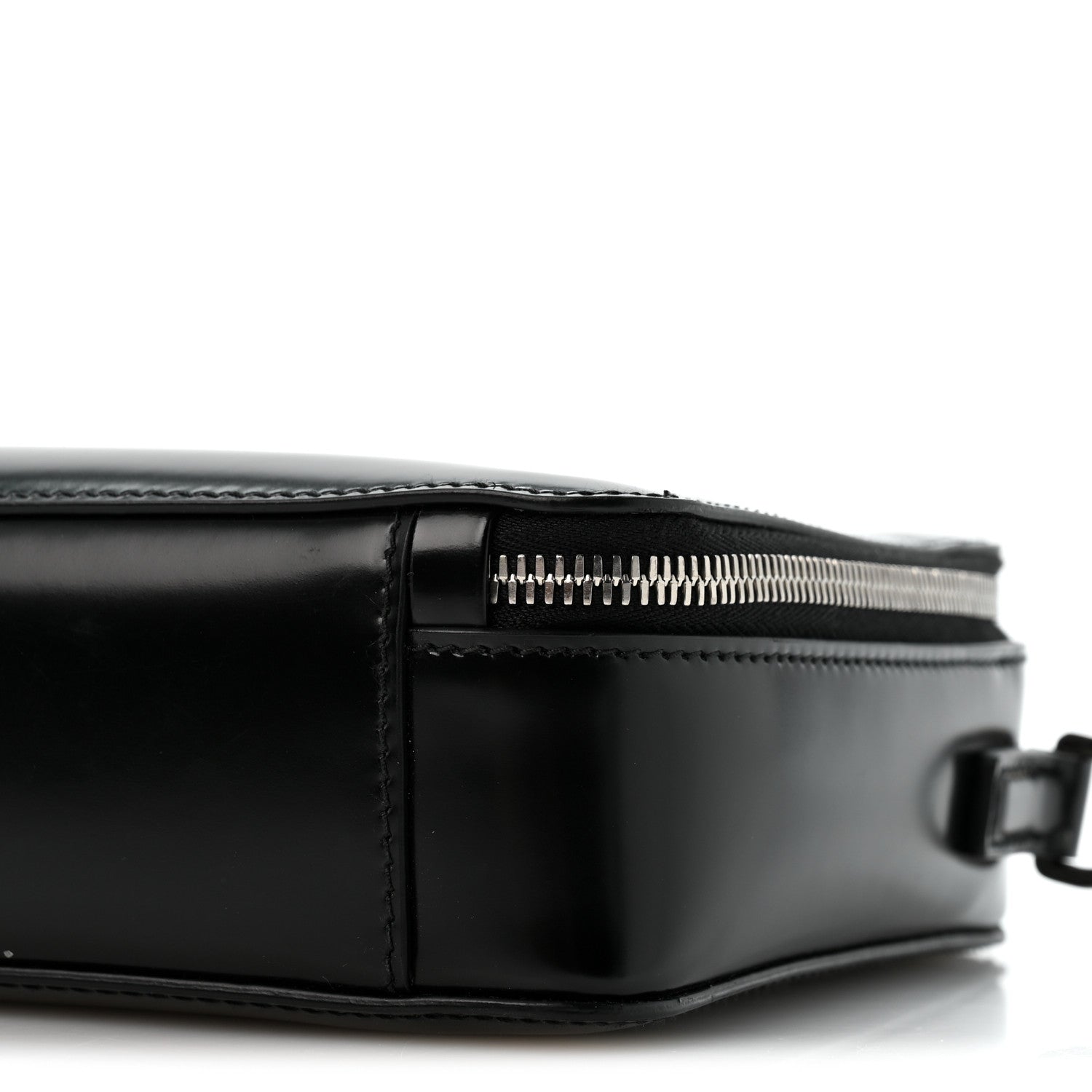Spazzolato Medium Brique Crossbody Bag Black - Image 10