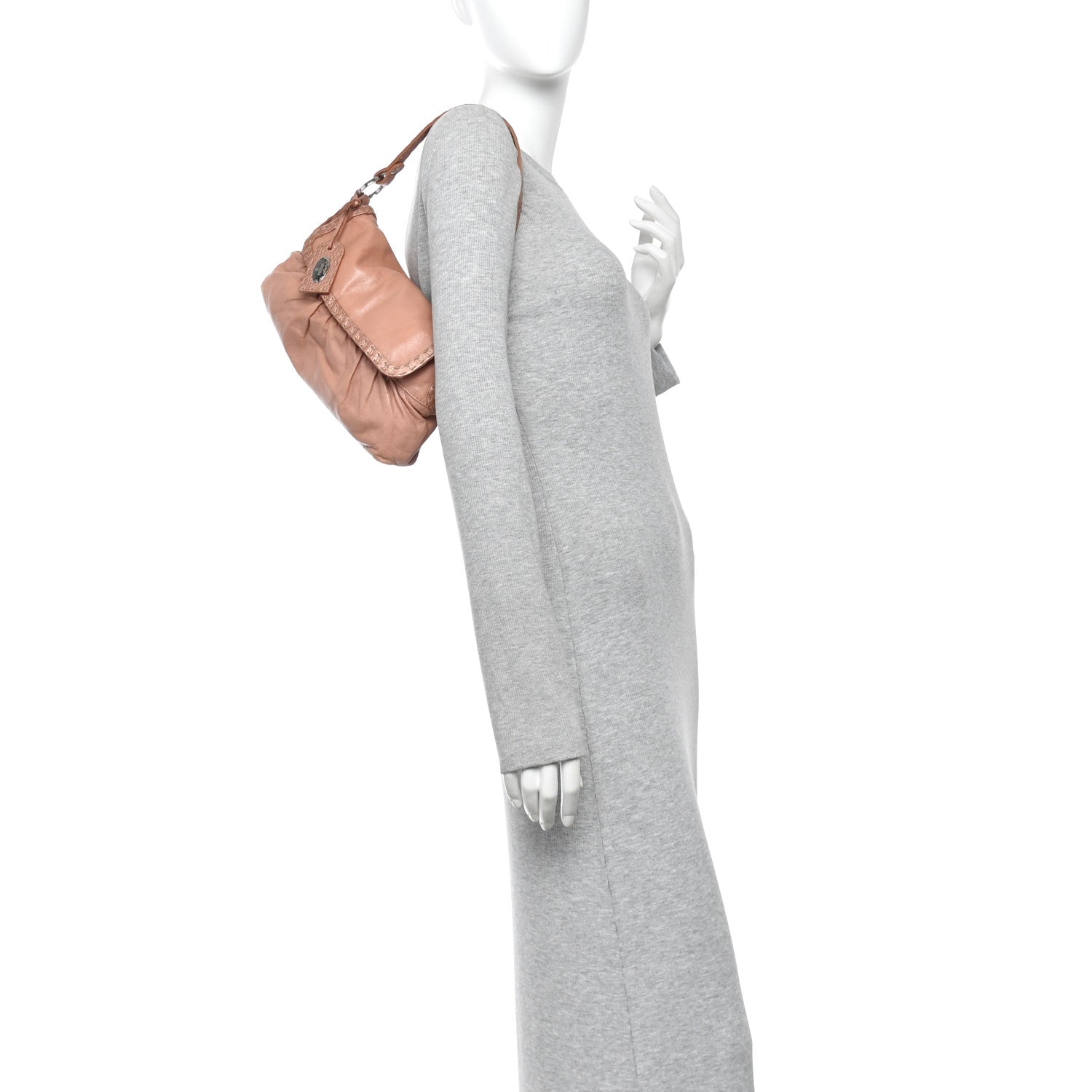 Calfskin Selleria Small Chef Shoulder Bag Bois De Rose - Image 2