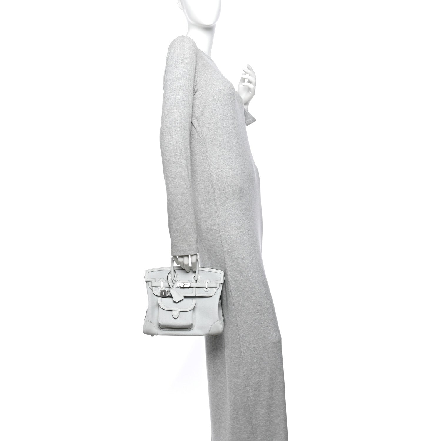 Toile Goeland Swift Cargo Birkin 25 Gris Platine - Image 2