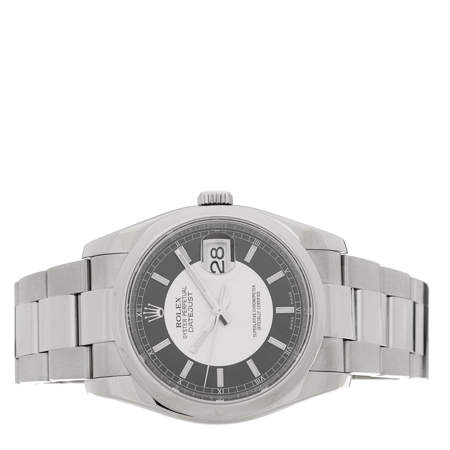 Stainless Steel 36mm Oyster Perpetual Datejust Watch Tuxedo 116200 - Image 2