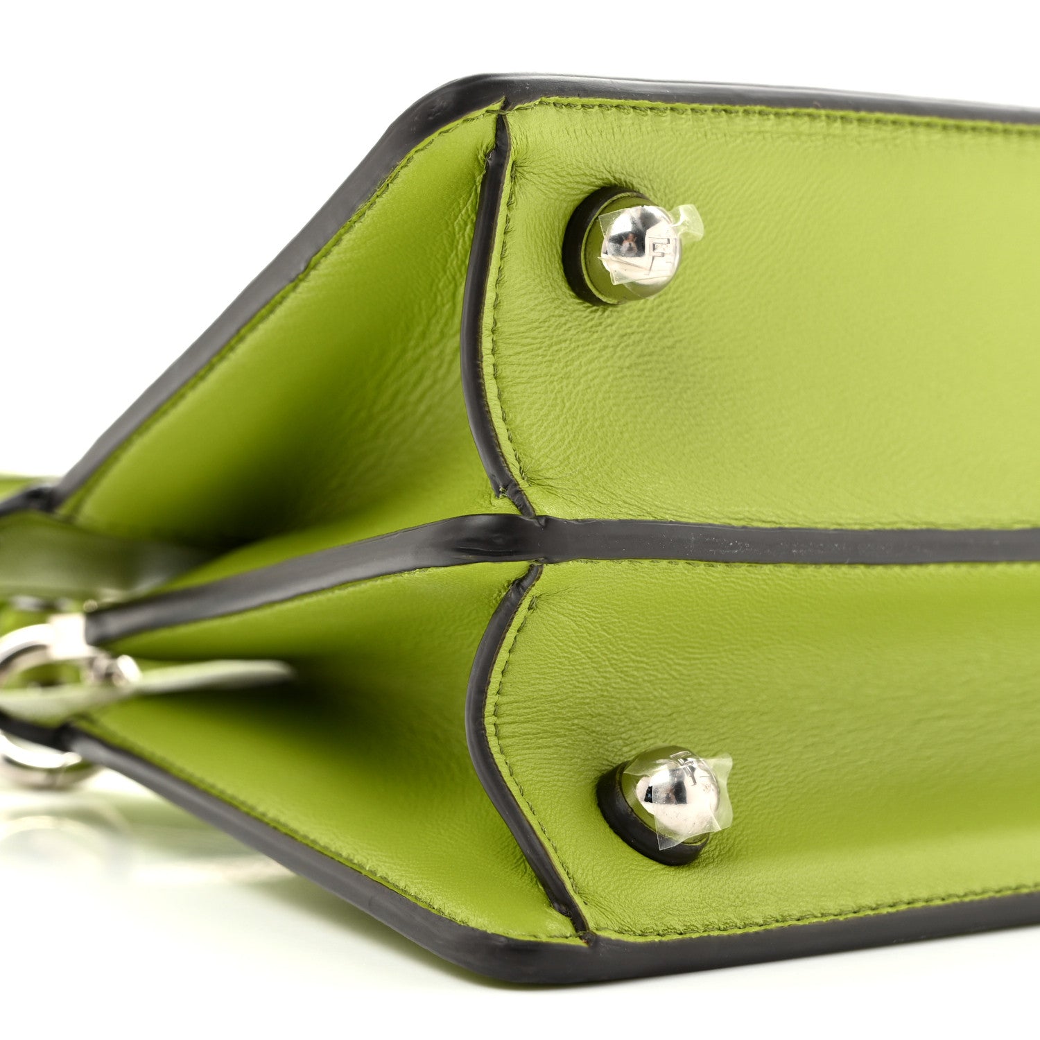 Shiny Nappa Petite Peekaboo I SEE U Satchel Verde Mela - Image 9