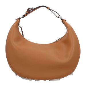 Vitello Grace Matte Medium Fendigraphy Hobo Bag Caramello