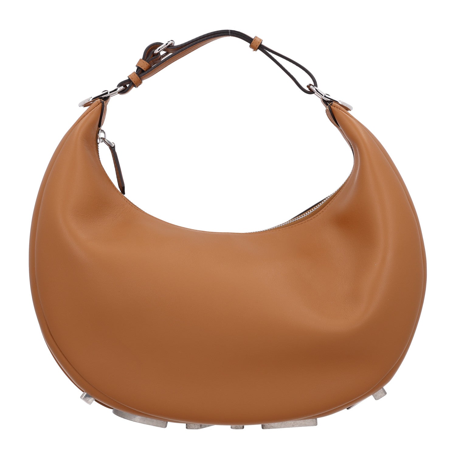 Vitello Grace Matte Medium Fendigraphy Hobo Bag Caramello