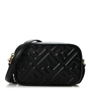 Vitello Epoque FF Embossed Camera Case Black