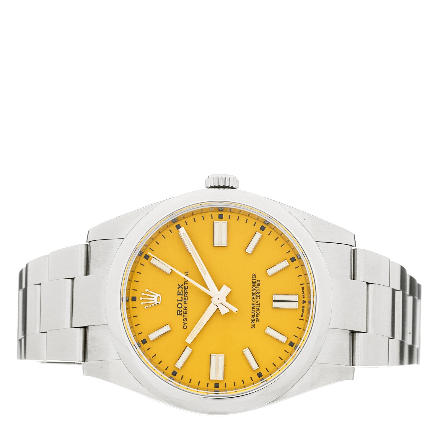 Stainless Steel 41mm Oyster Perpetual Watch Yellow 124300 - Image 2