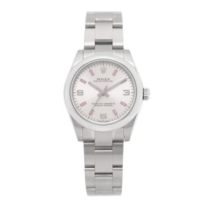 Stainless Steel 31mm Oyster Perpetual Watch Pink Index 177200