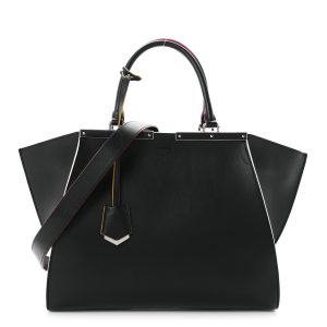 Vitello Dolce Shiny Nappa Petite 3Jours Tote Black Iris