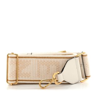Cannete Ribbon Poly Vitello Century Logo Adjustable Strap You White Garza Ecru