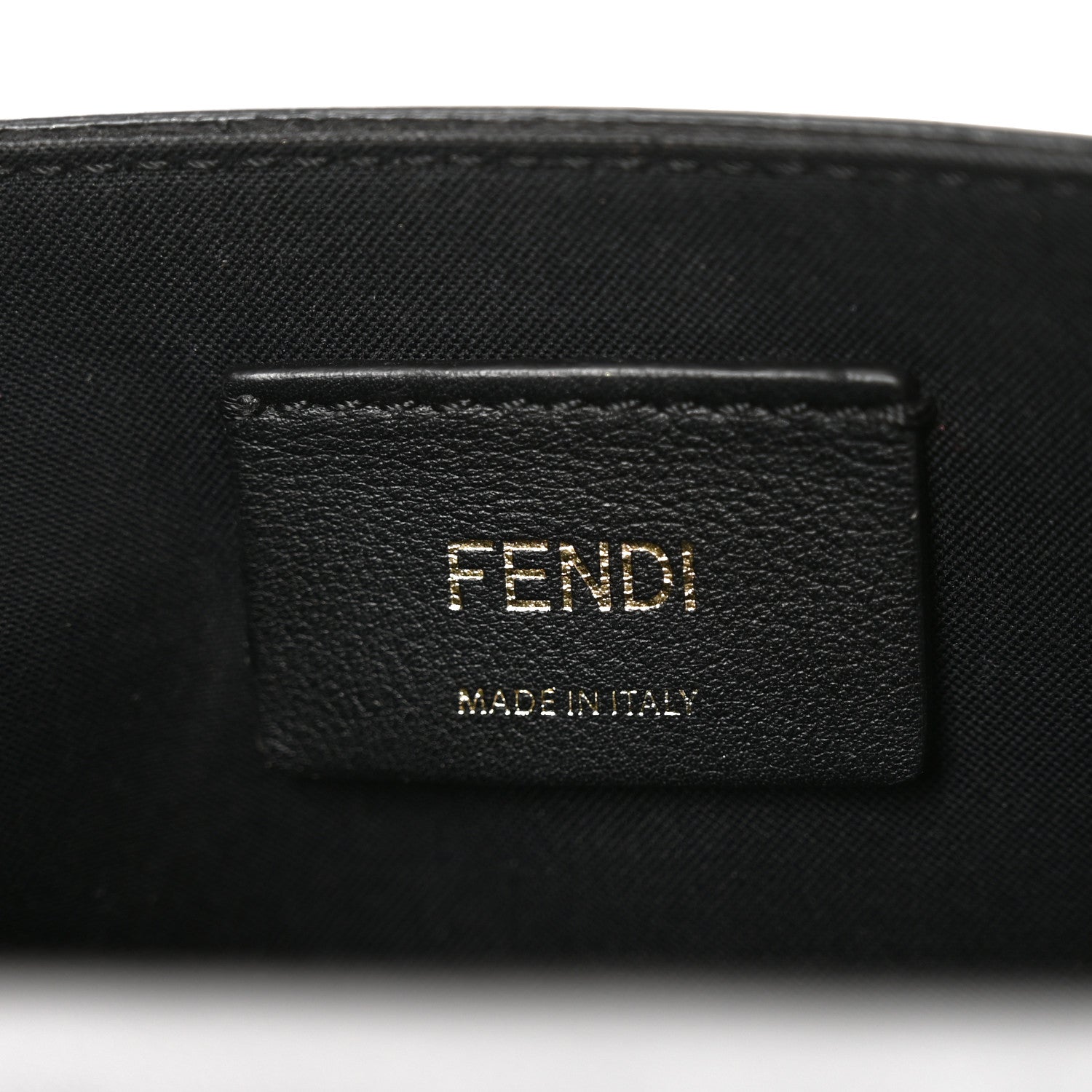 Vitello Liberty F is Fendi Bi-Color FF 1974 Embossed Envelope Belt Bag Maya Black - Image 5
