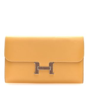 Tadelakt Lizard Constance Long Wallet Sable Cecil