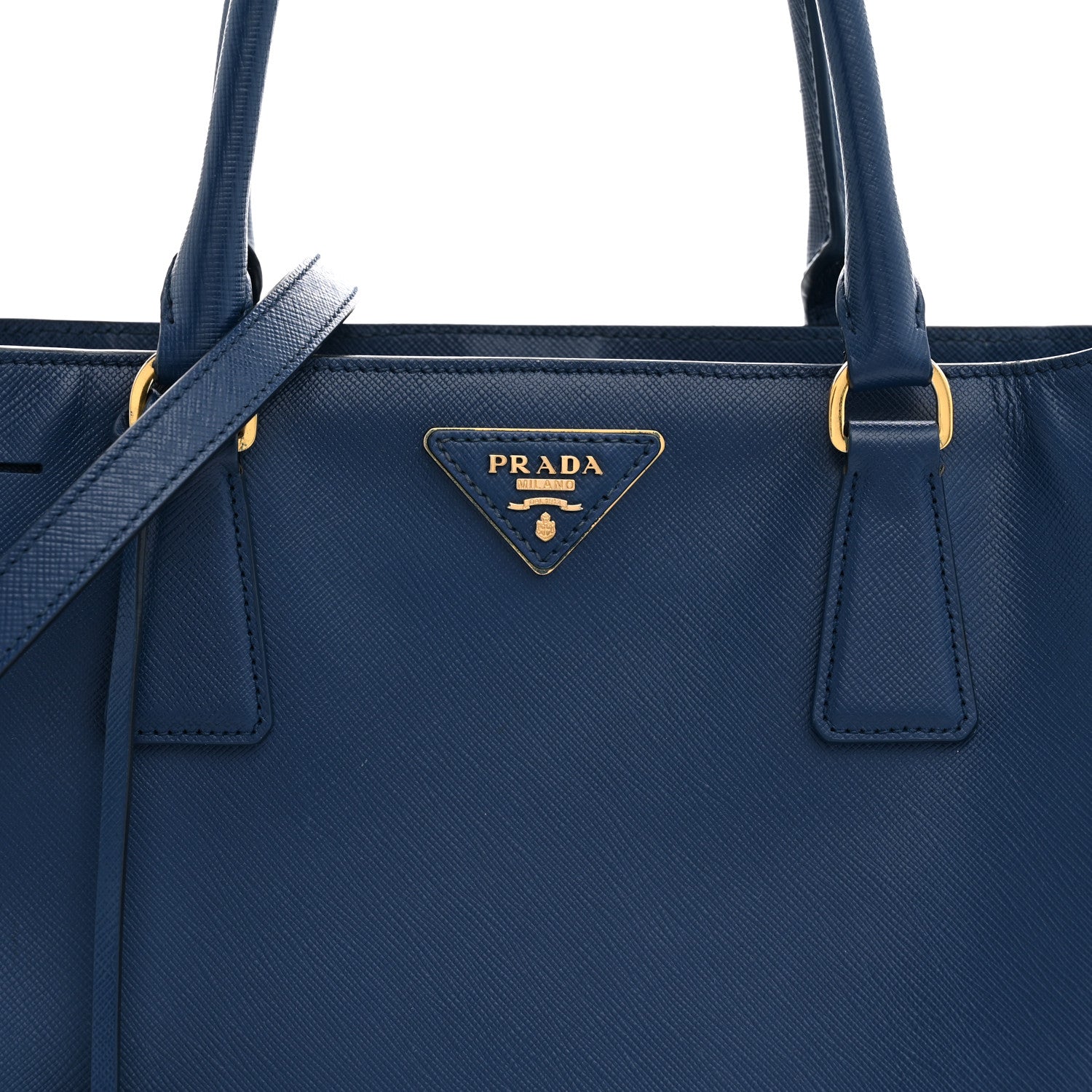 Saffiano Lux Medium Tote Bluette - Image 7
