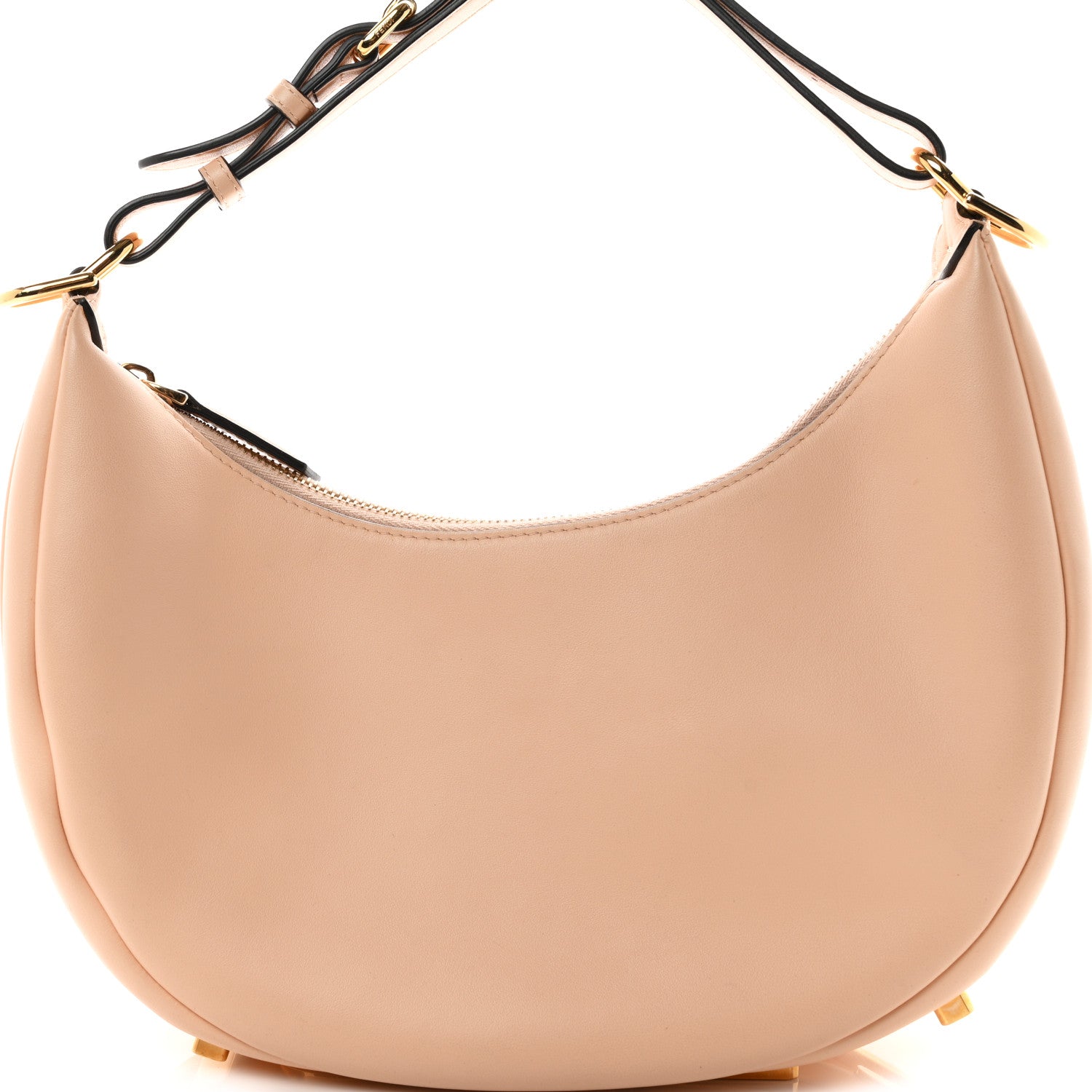 Vitello Grace Matte Small Fendigraphy Hobo Bag Light Rose - Image 8