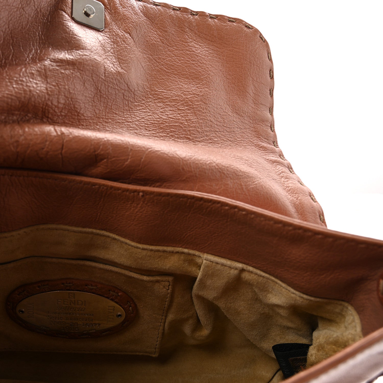 Calfskin Selleria Small Chef Shoulder Bag Bois De Rose - Image 6