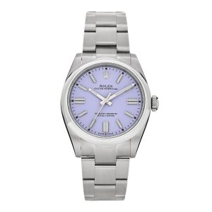 Stainless Steel 41mm Oyster Perpetual Watch Lavender 134300