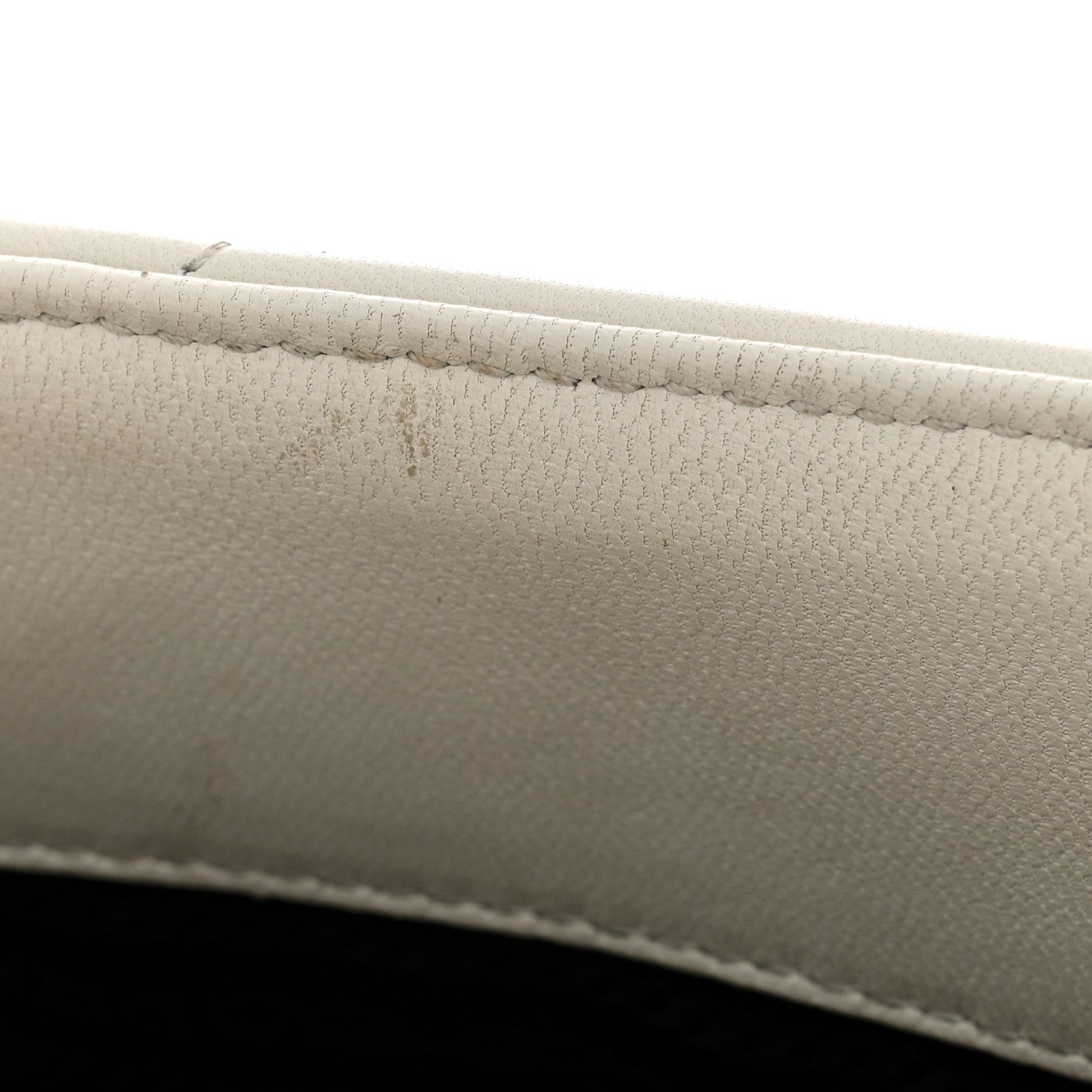 Nappa Triangle Stitched Small Spectrum Bag White - Image 14