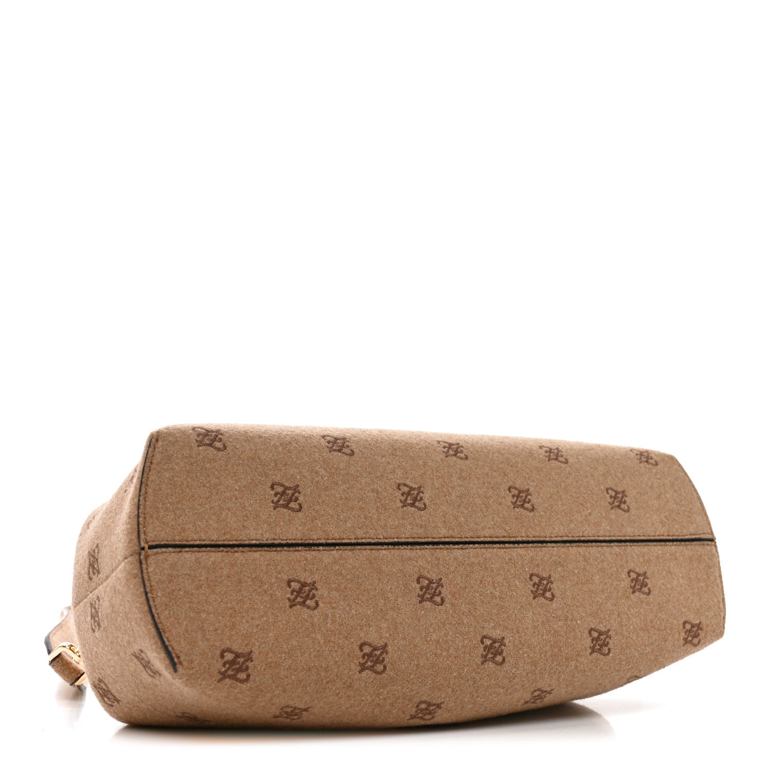 Flannel Karligraphy Embroidered Medium Fendi First Camel - Image 4