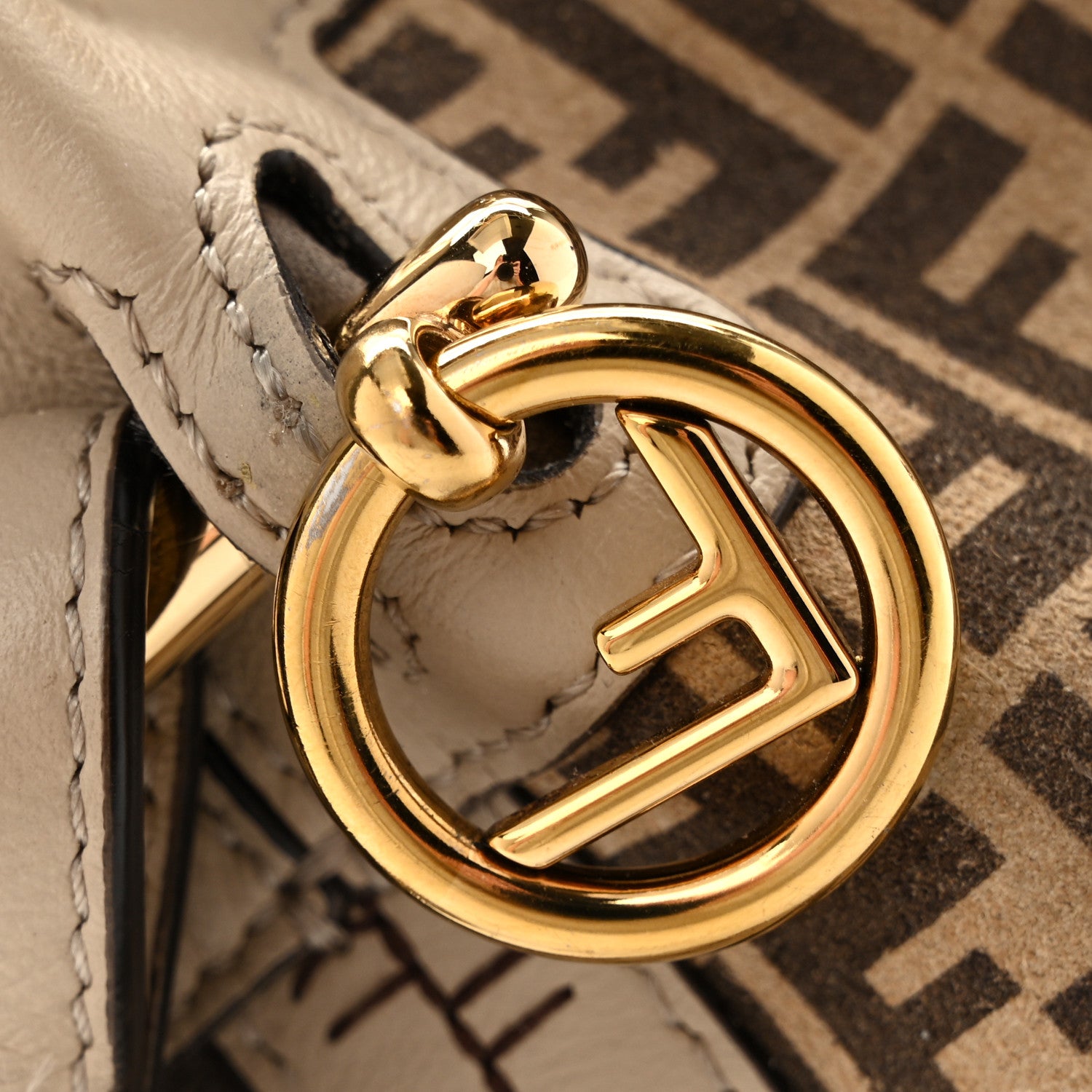 Suede Vitello Grace F is Fendi Micro FF Mini Mon Tresor Bucket Bag Nude Spring Maya - Image 11