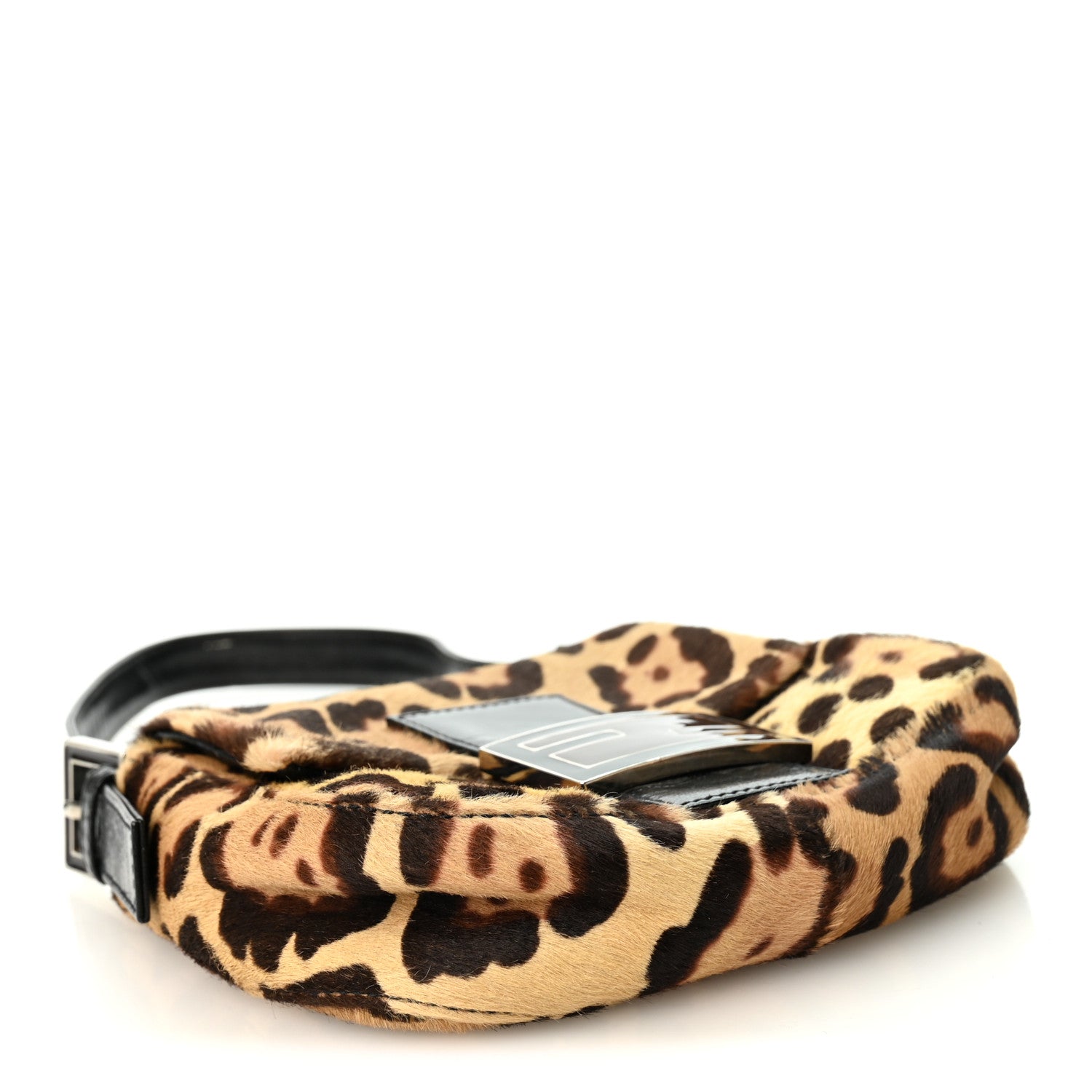 Calf Hair Leopard Print Mini Baguette Brown - Image 4