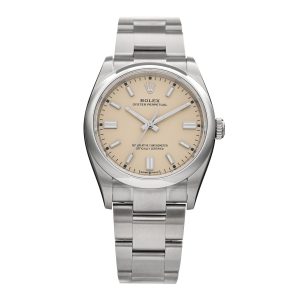 Stainless Steel 36mm Oyster Perpetual Watch Beige 126000