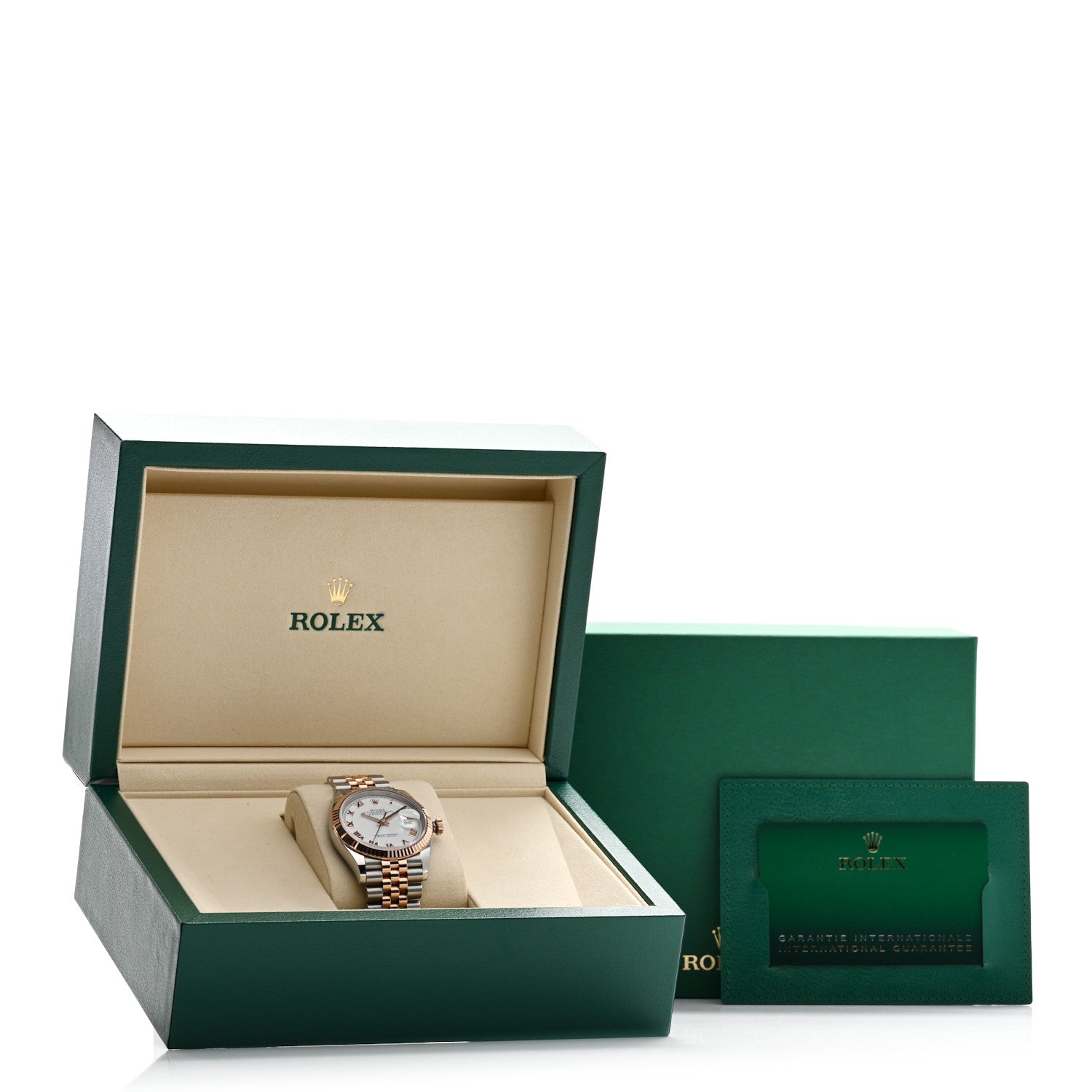 Stainless Steel 18K Everose Gold 36mm Oyster Perpetual Datejust Watch White Roman 126231 - Image 5