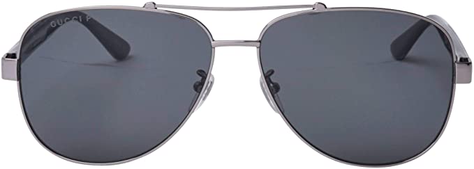 Gucci GG0528S Polarized Metal Aviator Ruthenium Sunglasses - 图片 2