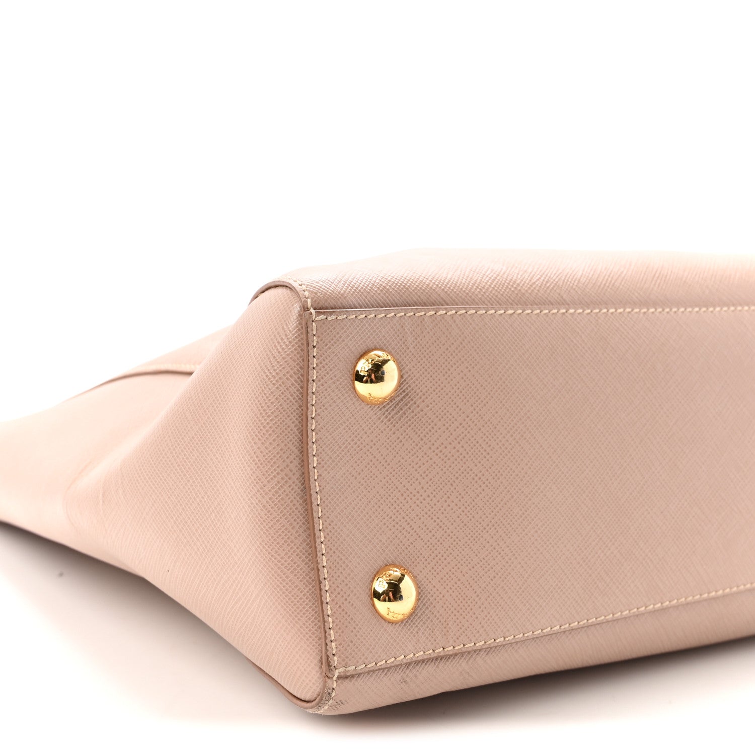 Saffiano Soft Calfskin Double Handle Satchel Cipria - Image 8
