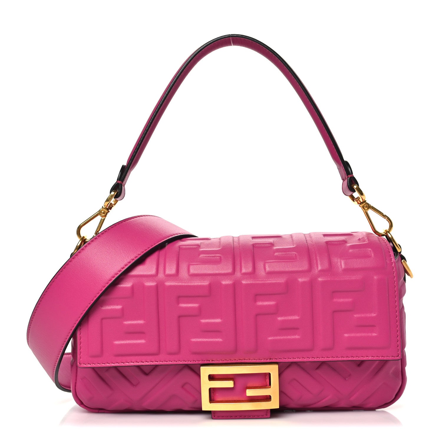 Nappa FF 1974 Embossed Baguette Ciclamino Pilar