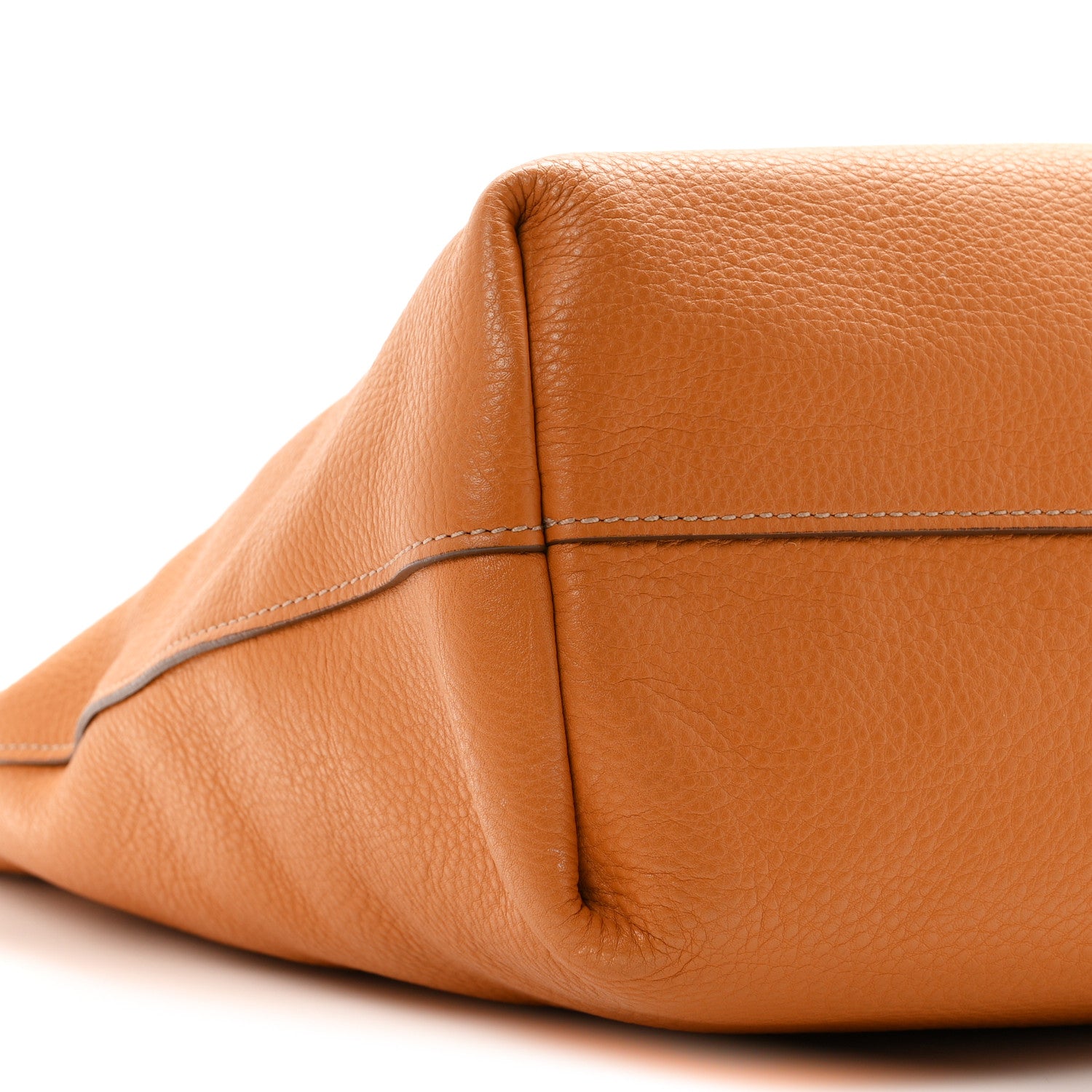 Vitello Daino Shopping Tote Ambra - Image 10