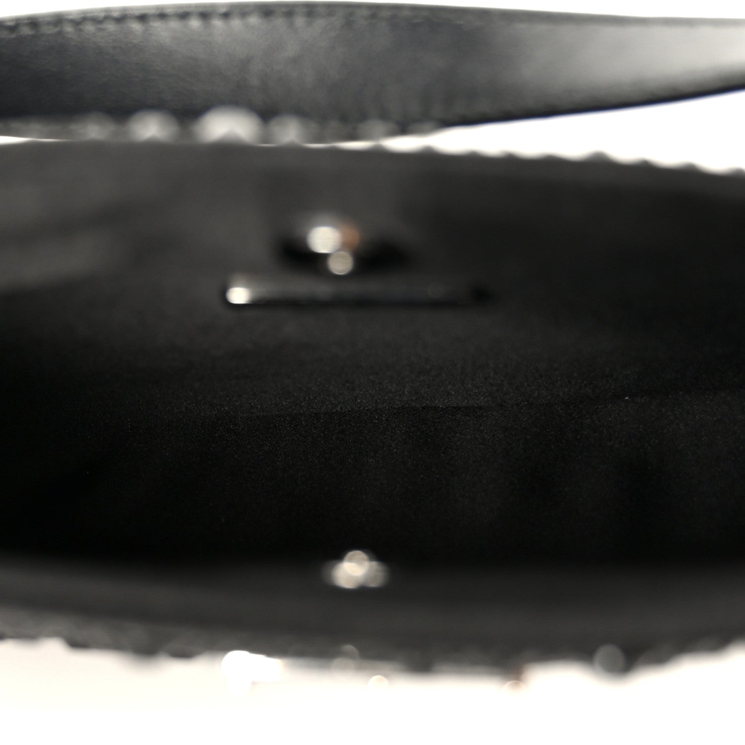 Satin Crystal Cleo Adjustable Strap Shoulder Bag Black - Image 5