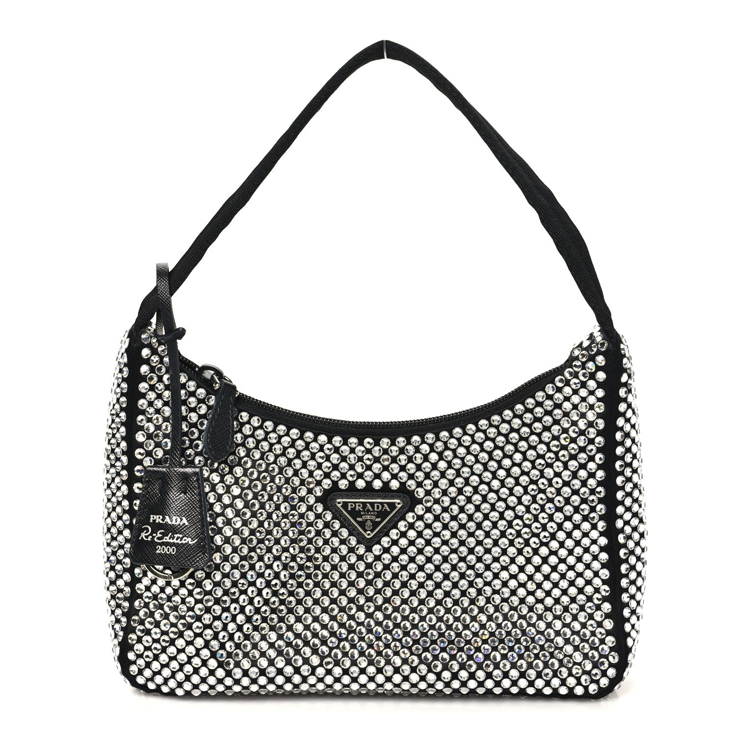 Satin Crystal Mini Re-Edition 2000 Bag Cristal
