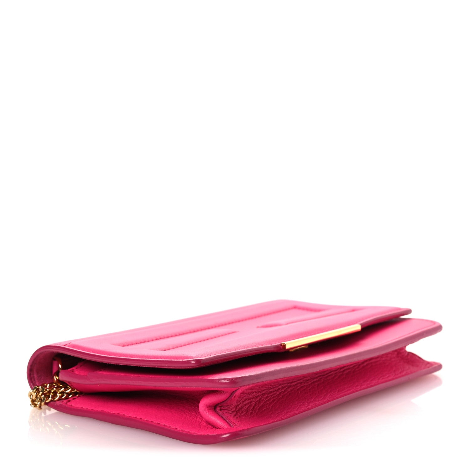 Vitello Flamingo Tube Wallet on Chain Fuchsia - Image 4