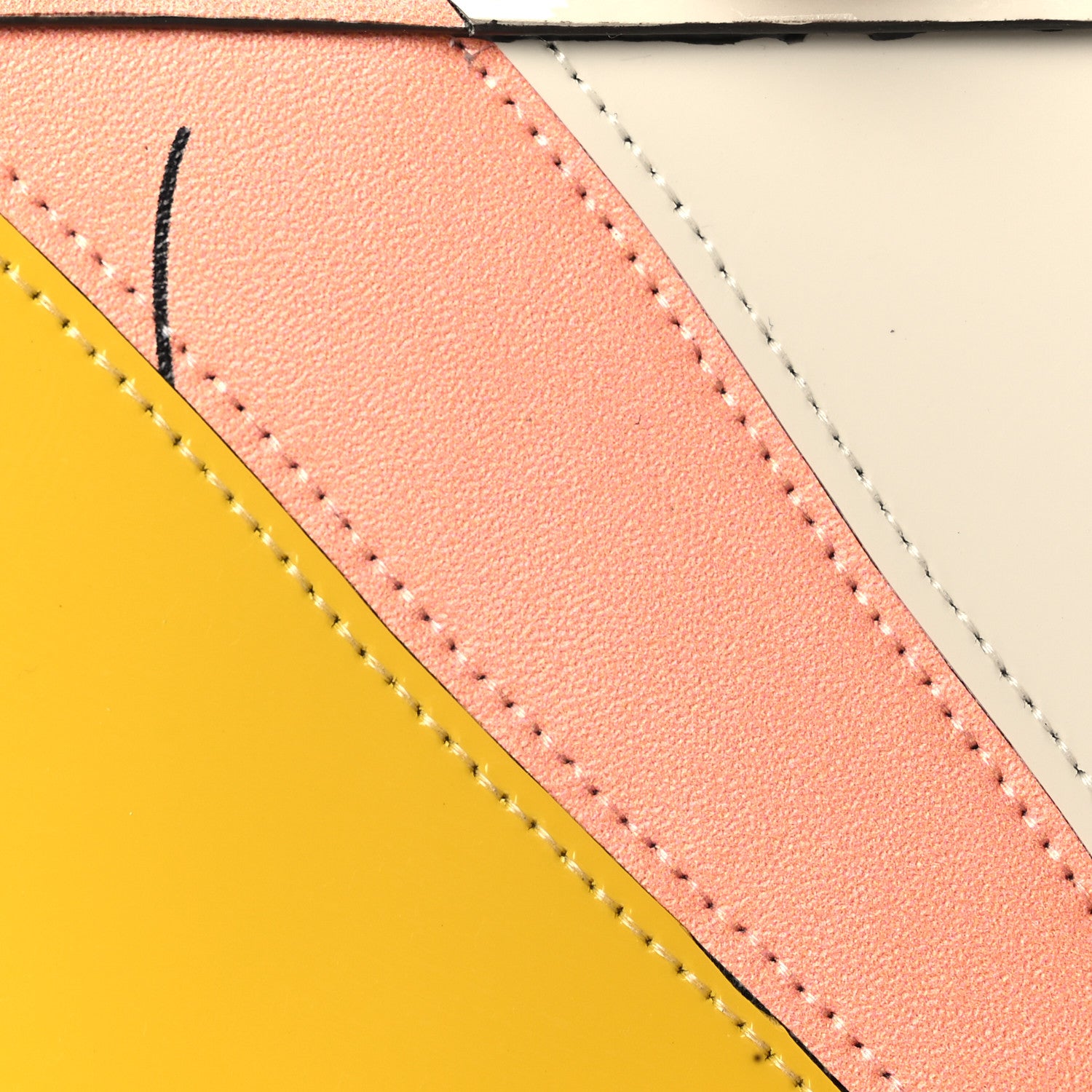 Glazed Fabric Vitello FF 1974 Hairdo Girls Inlay Medium Peekaboo Iconic Satchel Mogano Panna Multicolor - Image 9