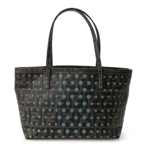Zucca Spalmati Vitello FF Mini Roll Tote Tobacco Pavone