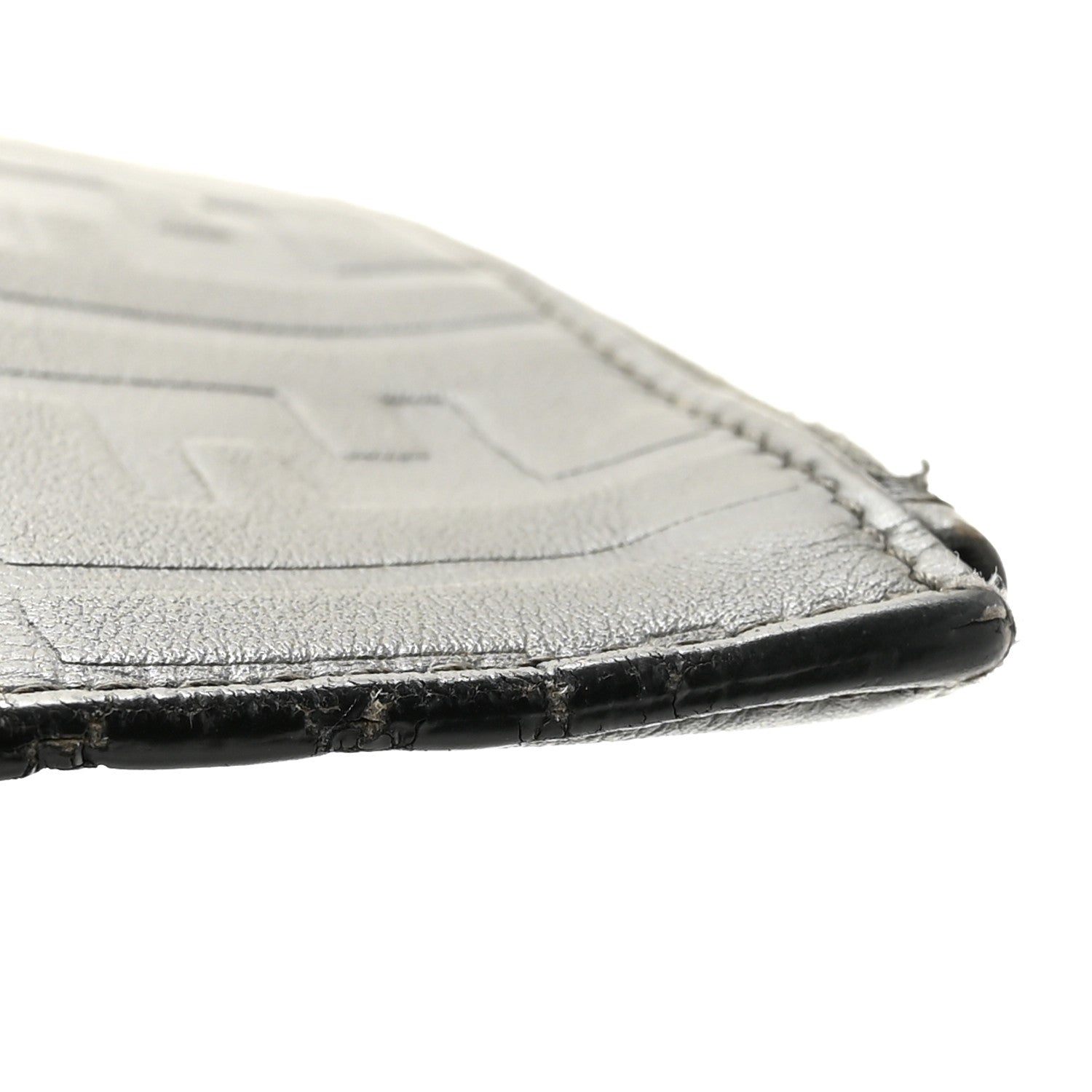 Vitello Grace FF 1974 Embossed Flat Pouch Anthracite - Image 9