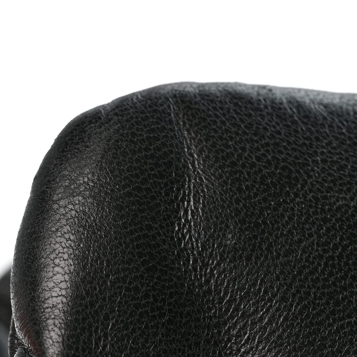 Nappa Soft Padded Logo Embossed Triangle Quilted Small Shoulder Bag Black - Image 12