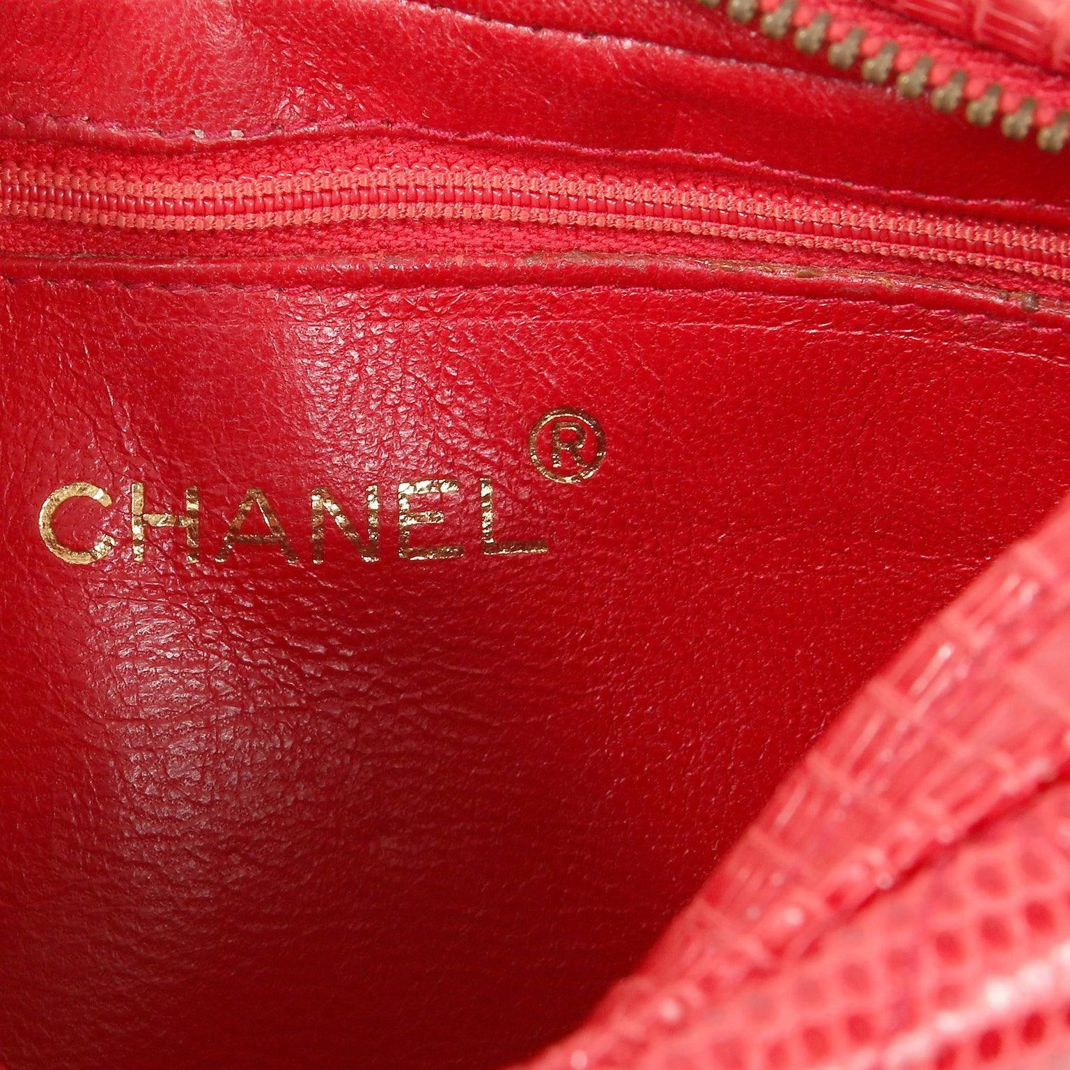 Chanel Vintage Clutch Braise Red Lizard w/Tassel and Silver Hardware - 图片 6