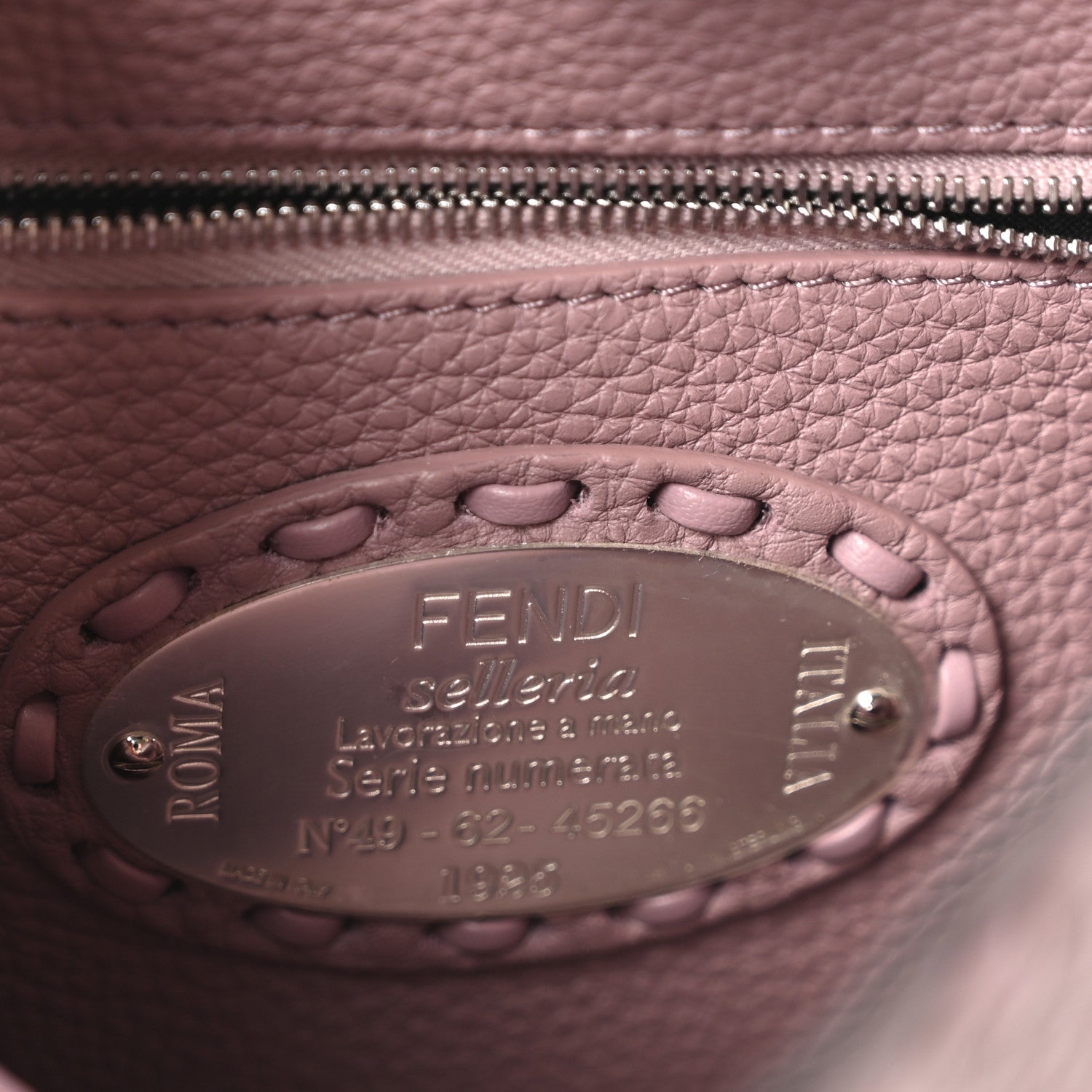 Cuoio Romano Selleria Macro Stitchings Mini Peekaboo Iconic Satchel Rose Camelia - Image 6