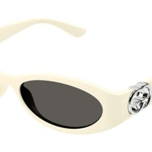 Gucci GG1660S Oval Sunglasses in Ivory White