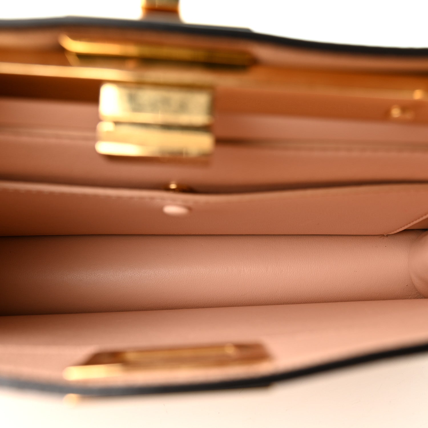 Vitello King Luxor Shiny Nappa Medium Peekaboo I SEE U East West Satchel Light Rose - Image 5